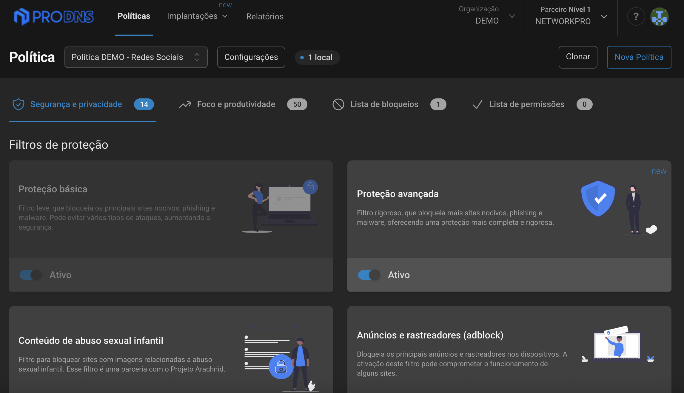 NPRODNS > Proteção Completa